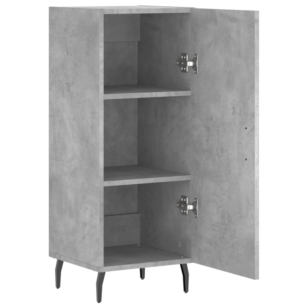 Buffet Gris béton 34,5x34x90 cm Bois d'ingénierie