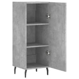 Buffet Gris béton 34,5x34x90 cm Bois d'ingénierie