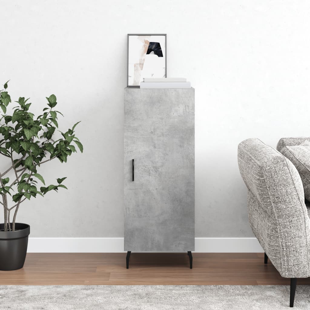 Concrete Grey Sideboard 34.5x34x90 cm Engineered Wood