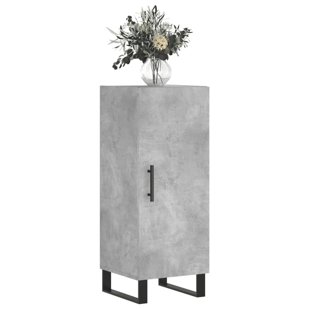 Buffet Gris béton 34,5x34x90 cm Bois d'ingénierie