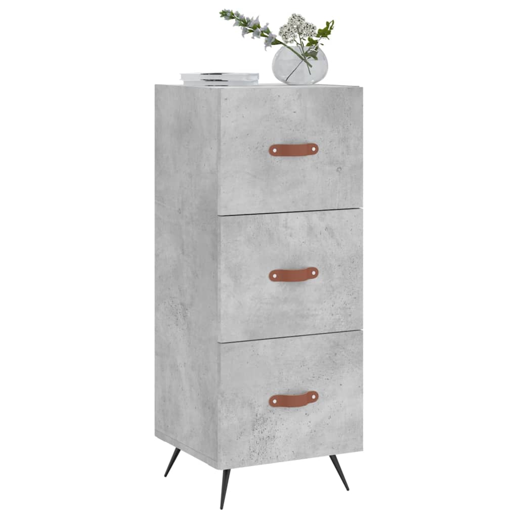 Concrete Grey Sideboard 34.5x34x90 cm Engineered Wood