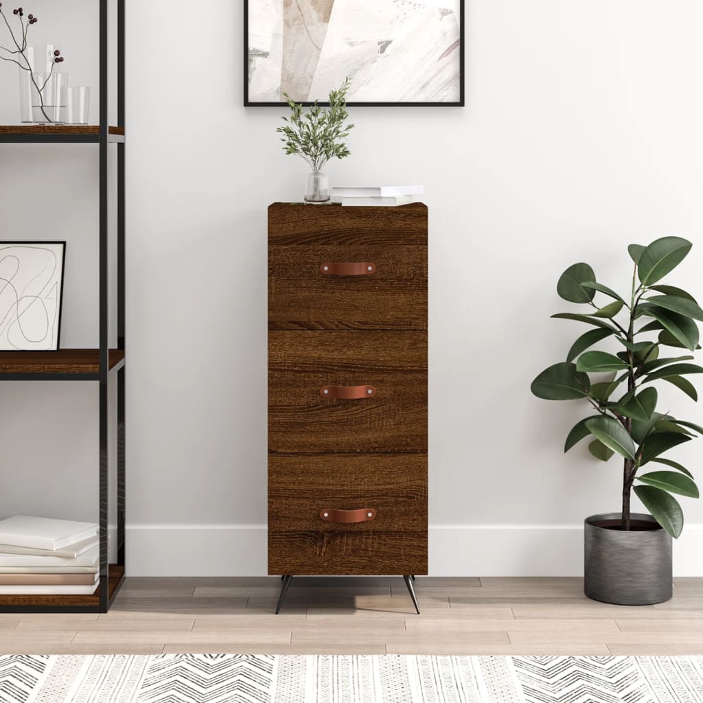 Sideboard Brown Oak 34.5x34x90 cm Engineered wood