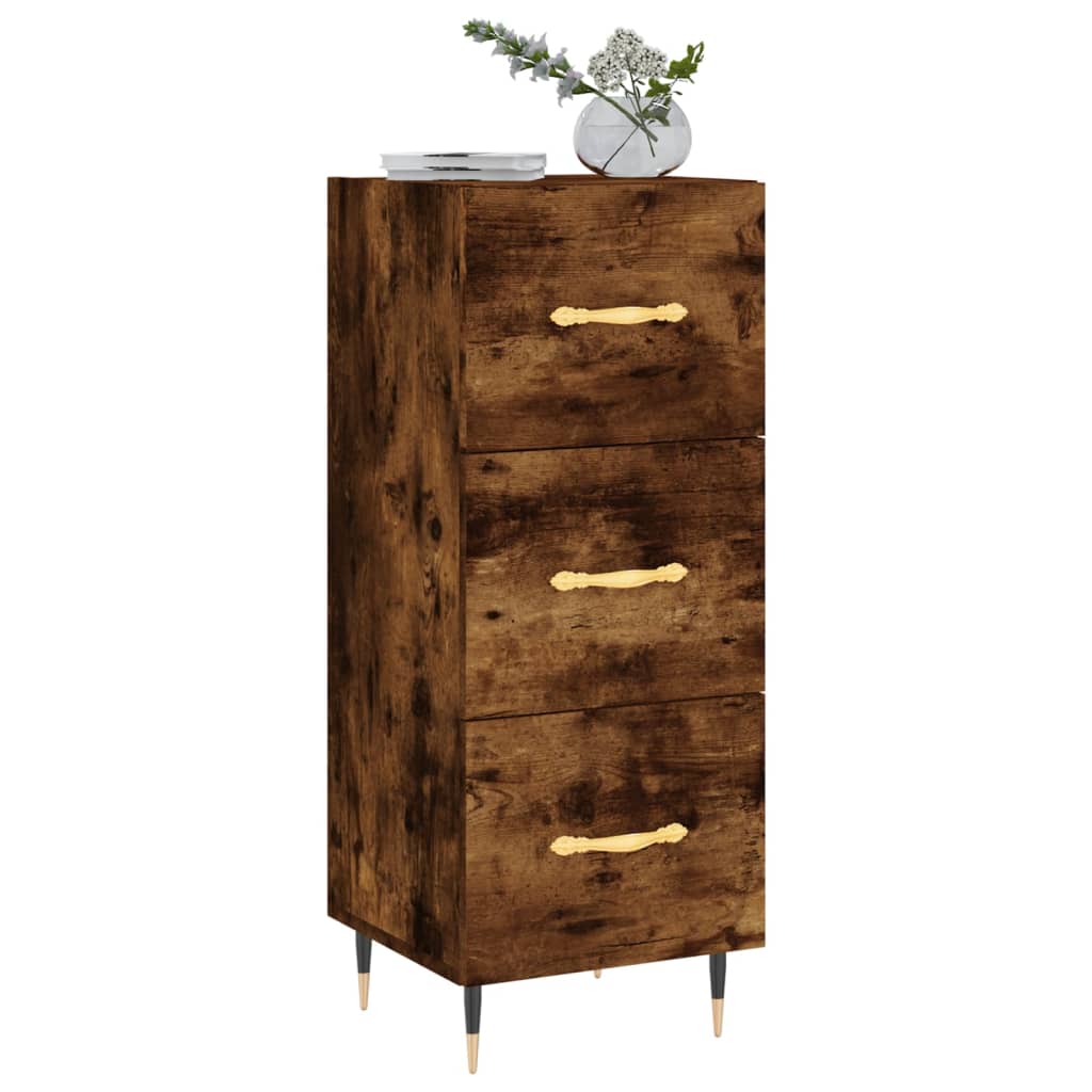 Buffet Chêne fumé 34,5x34x90 cm Bois d'ingénierie