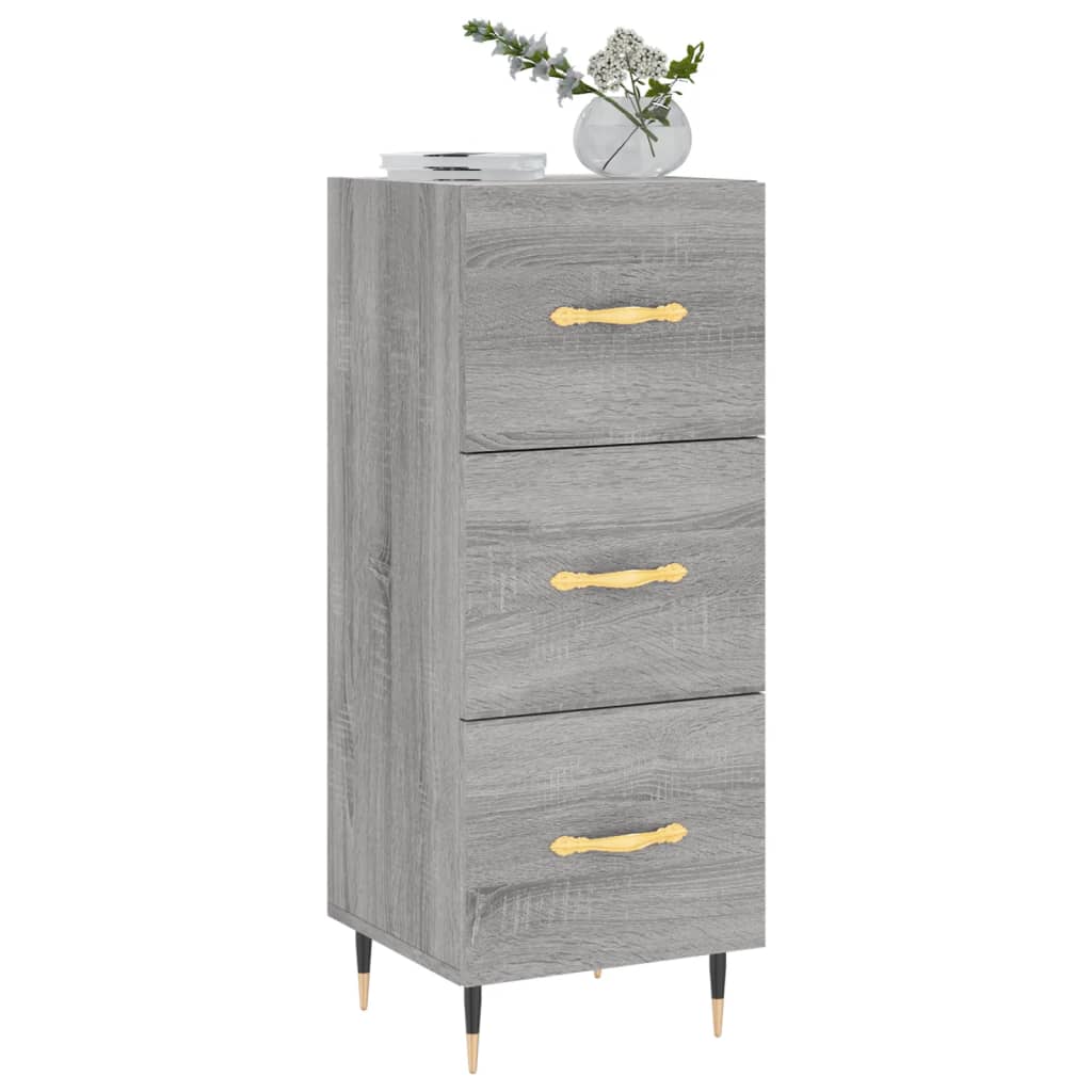 Sonoma graues Sideboard 34,5x34x90 cm Holzwerkstoff