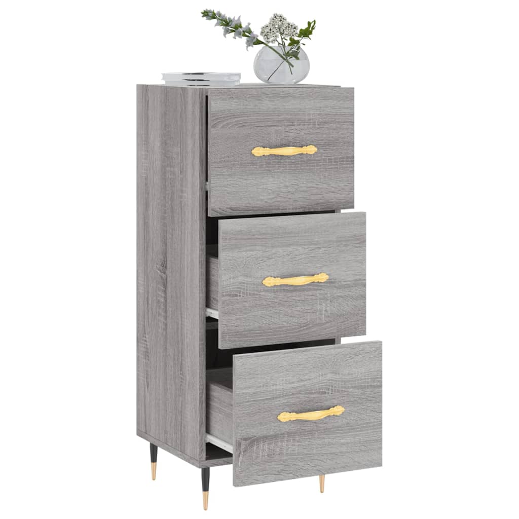 Buffet Sonoma gris 34,5x34x90 cm Bois d'ingénierie