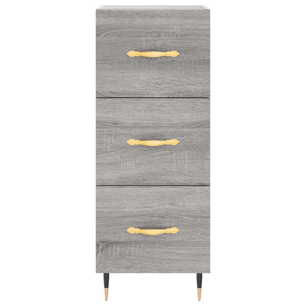 Sonoma graues Sideboard 34,5x34x90 cm Holzwerkstoff