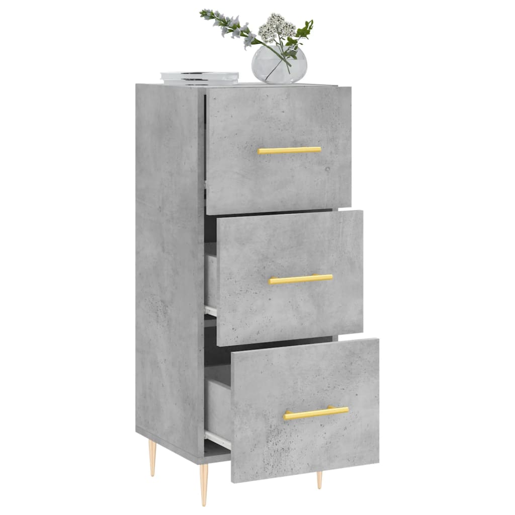 Concrete Grey Sideboard 34.5x34x90 cm Engineered Wood