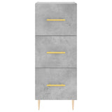 Concrete Grey Sideboard 34.5x34x90 cm Engineered Wood