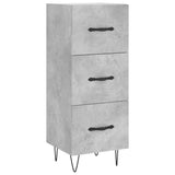 Buffet Gris béton 34,5x34x90 cm Bois d'ingénierie