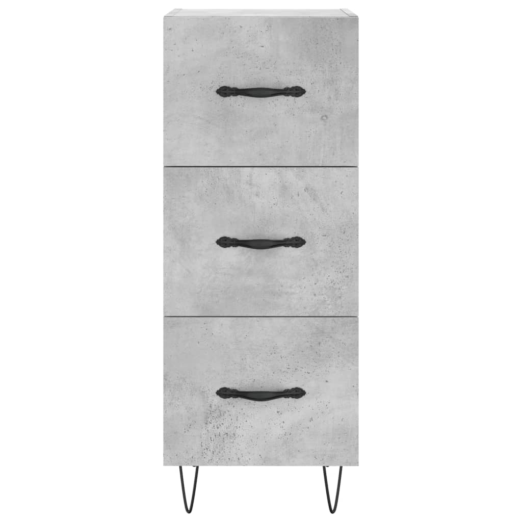 Buffet Gris béton 34,5x34x90 cm Bois d'ingénierie