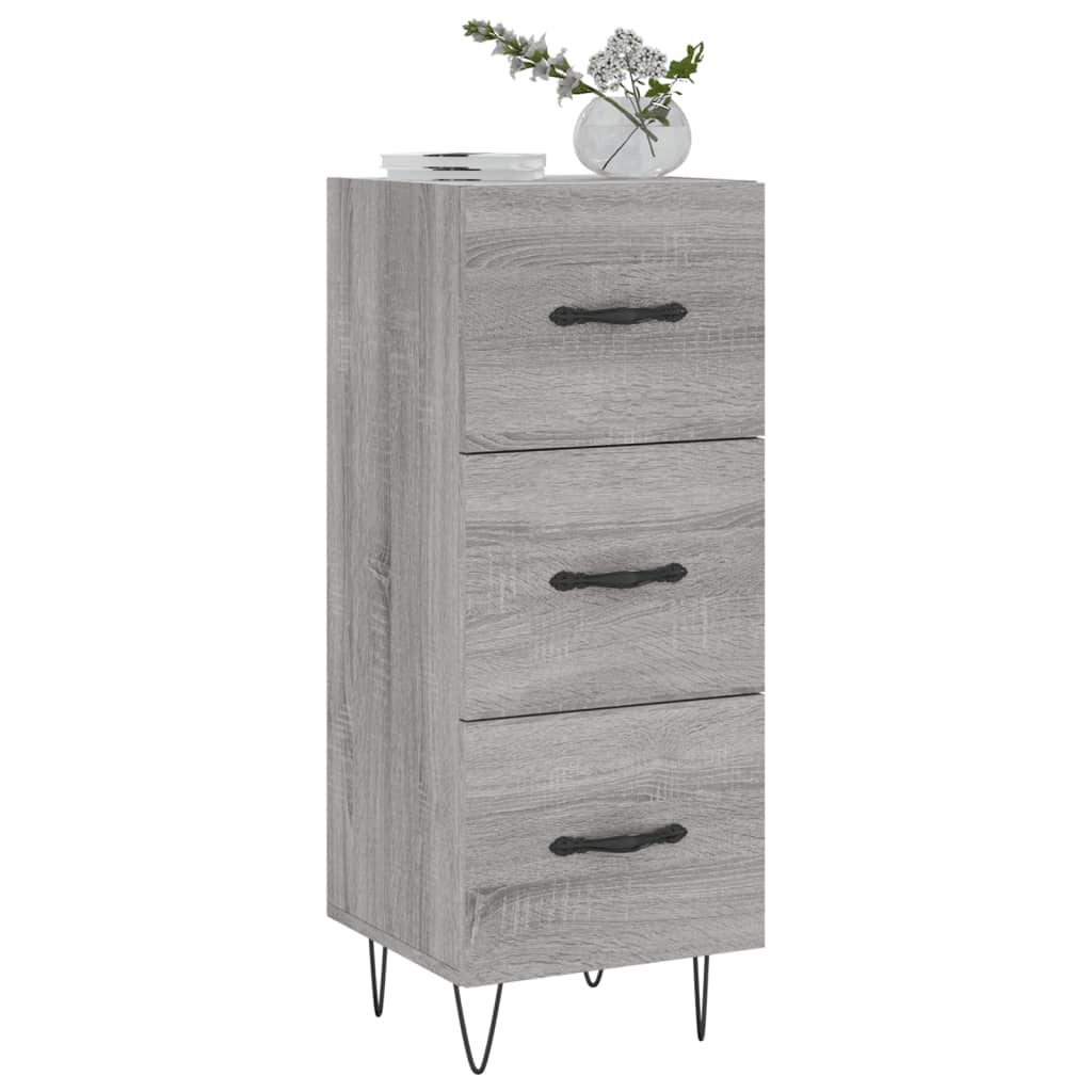 Buffet Sonoma gris 34,5x34x90 cm Bois d'ingénierie