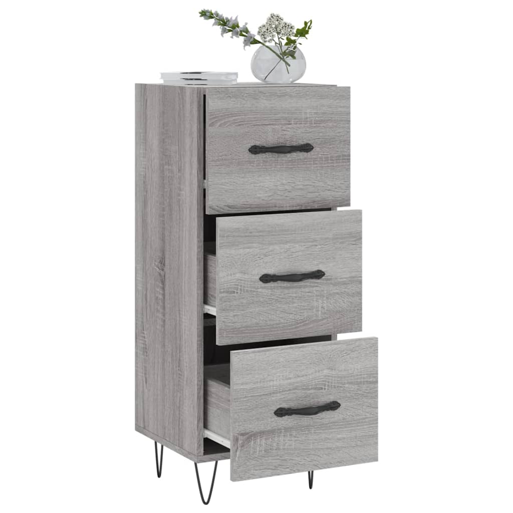 Buffet Sonoma gris 34,5x34x90 cm Bois d'ingénierie