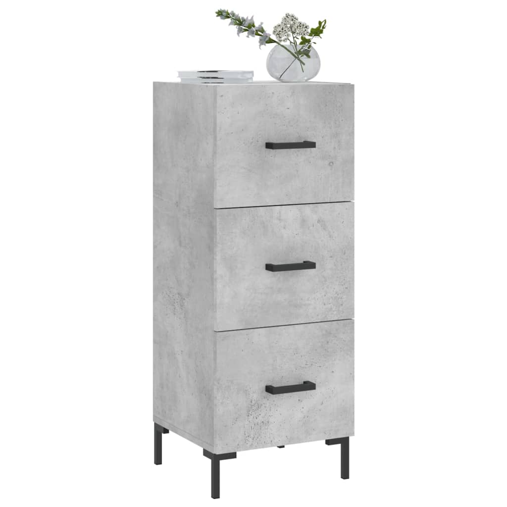 Concrete Grey Sideboard 34.5x34x90 cm Engineered Wood