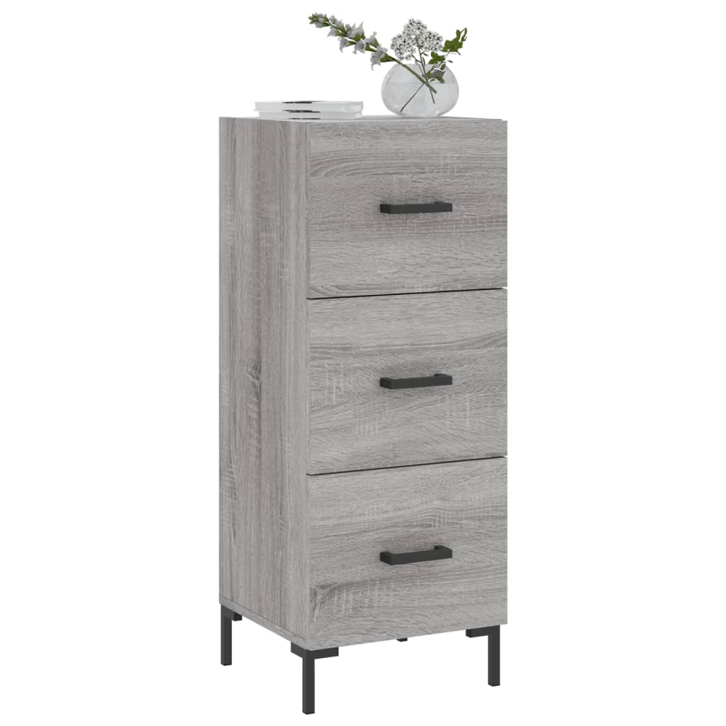 Sonoma graues Sideboard 34,5x34x90 cm Holzwerkstoff