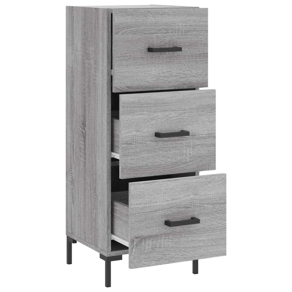 Sonoma graues Sideboard 34,5x34x90 cm Holzwerkstoff