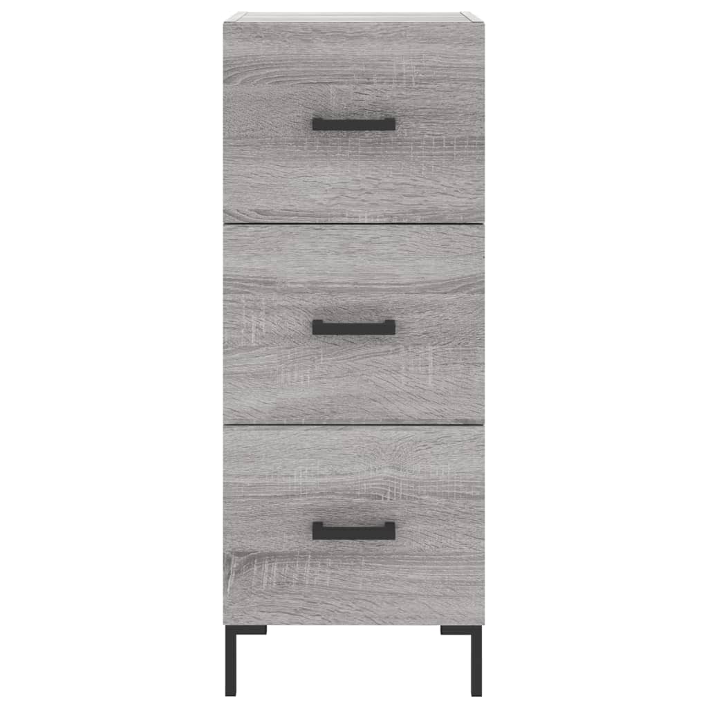 Buffet Sonoma gris 34,5x34x90 cm Bois d'ingénierie