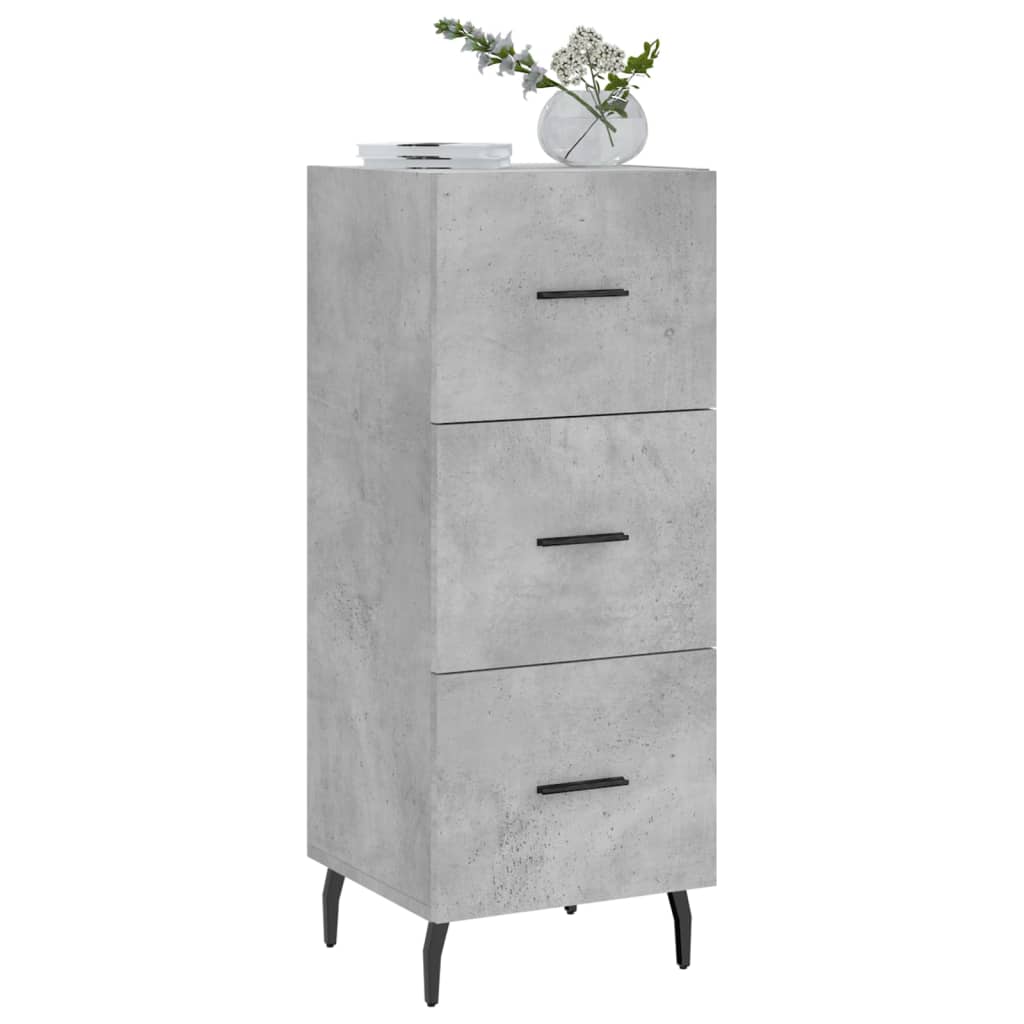 Concrete Grey Sideboard 34.5x34x90 cm Engineered Wood