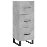 Buffet Gris béton 34,5x34x90 cm Bois d'ingénierie