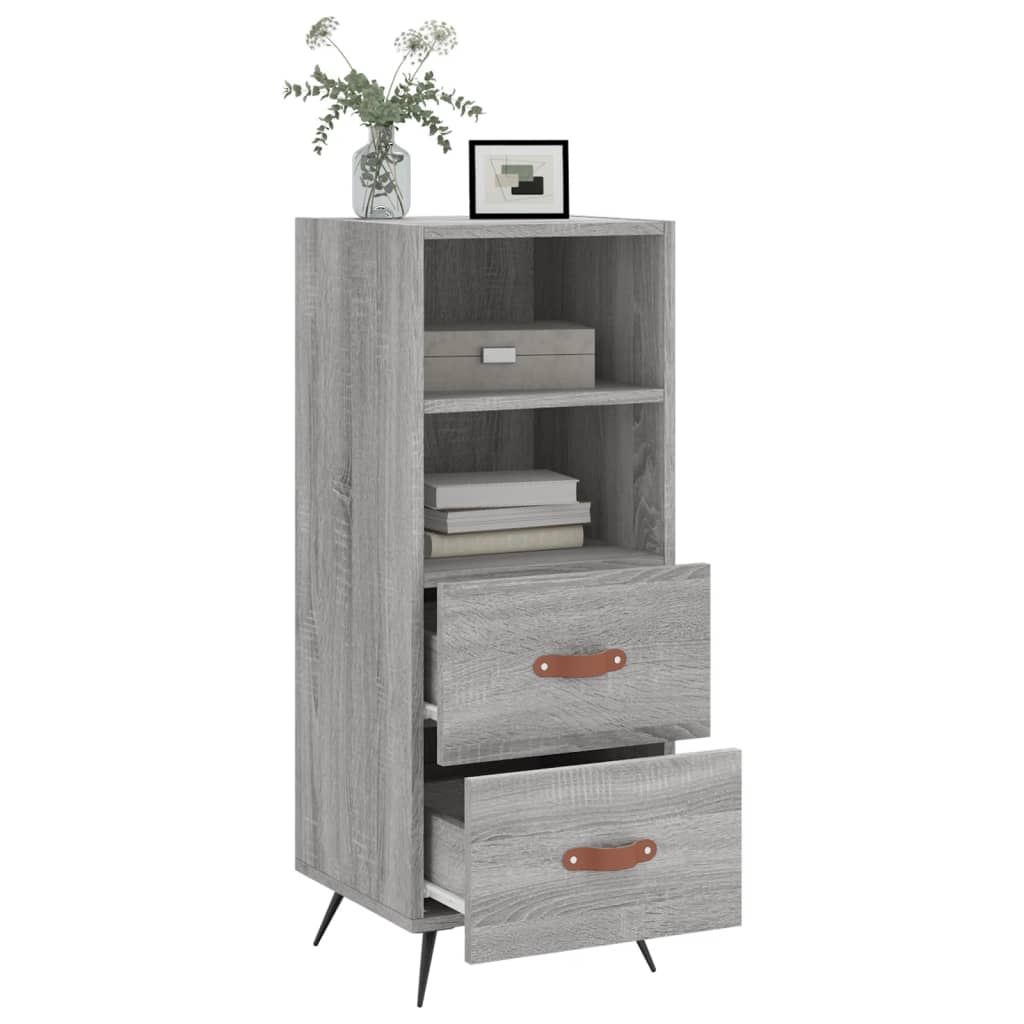 Sonoma gray sideboard 34.5x34x90 cm Engineered wood