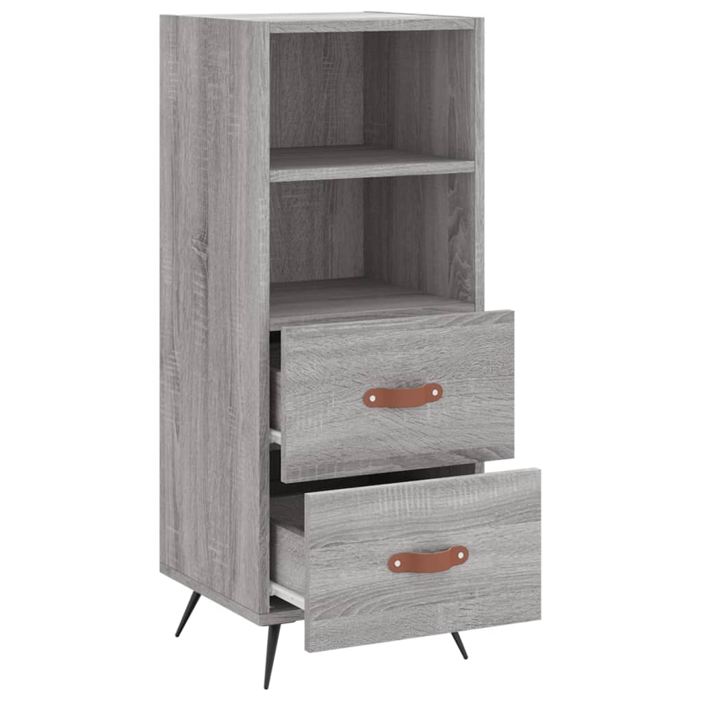 Sonoma graues Sideboard 34,5x34x90 cm Holzwerkstoff