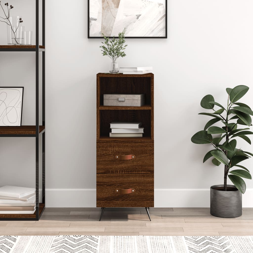 Sideboard Brown Oak 34.5x34x90 cm Engineered wood