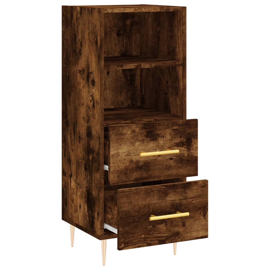 Buffet Chêne fumé 34,5x34x90 cm Bois d'ingénierie