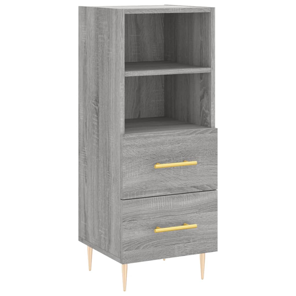 Sonoma graues Sideboard 34,5x34x90 cm Holzwerkstoff