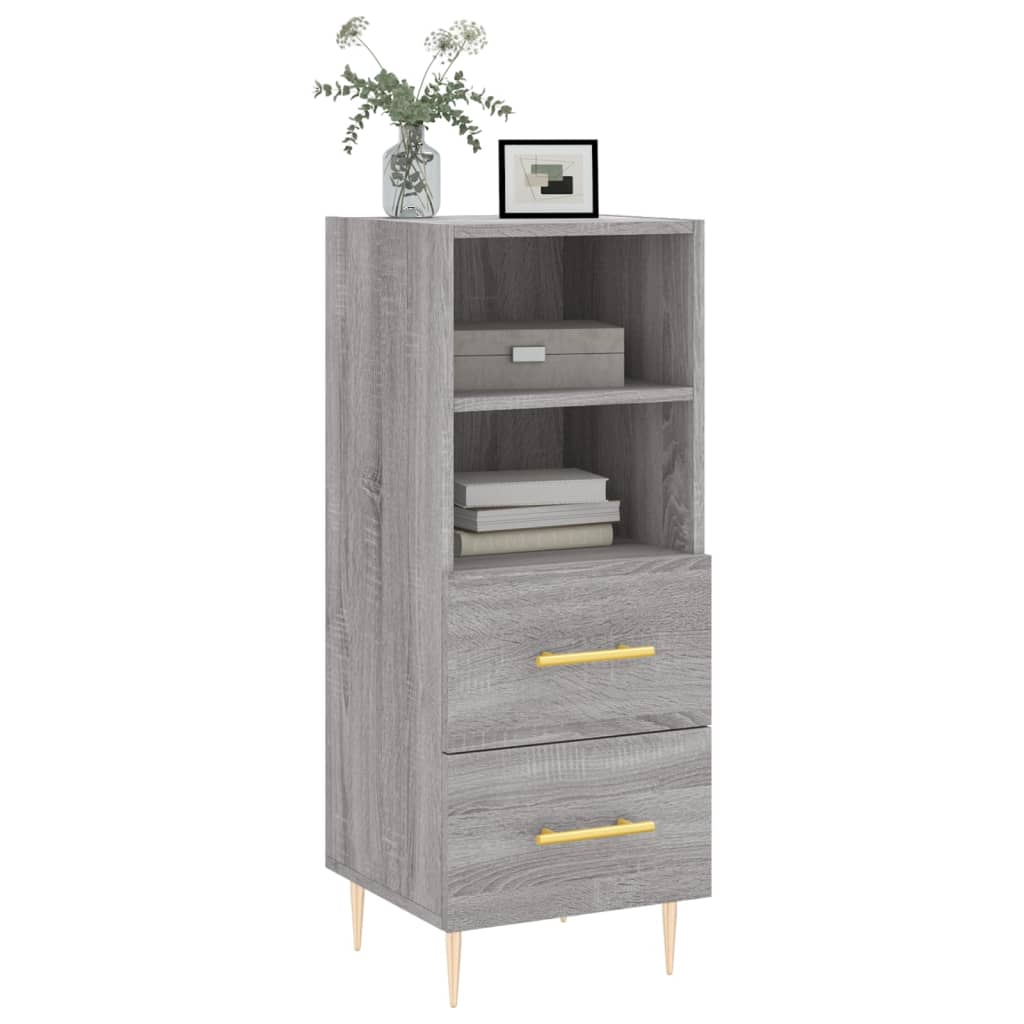 Sonoma graues Sideboard 34,5x34x90 cm Holzwerkstoff