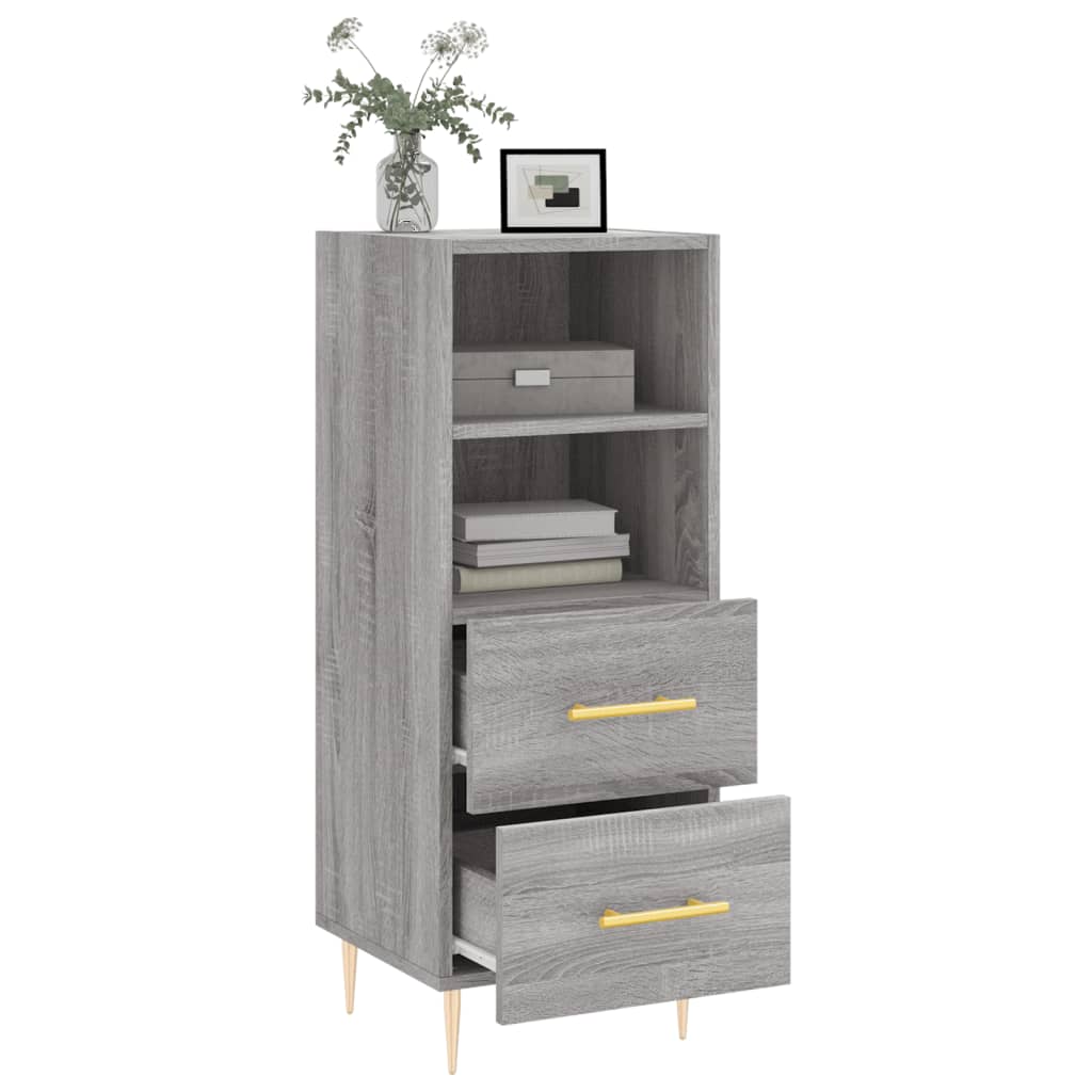 Sonoma graues Sideboard 34,5x34x90 cm Holzwerkstoff