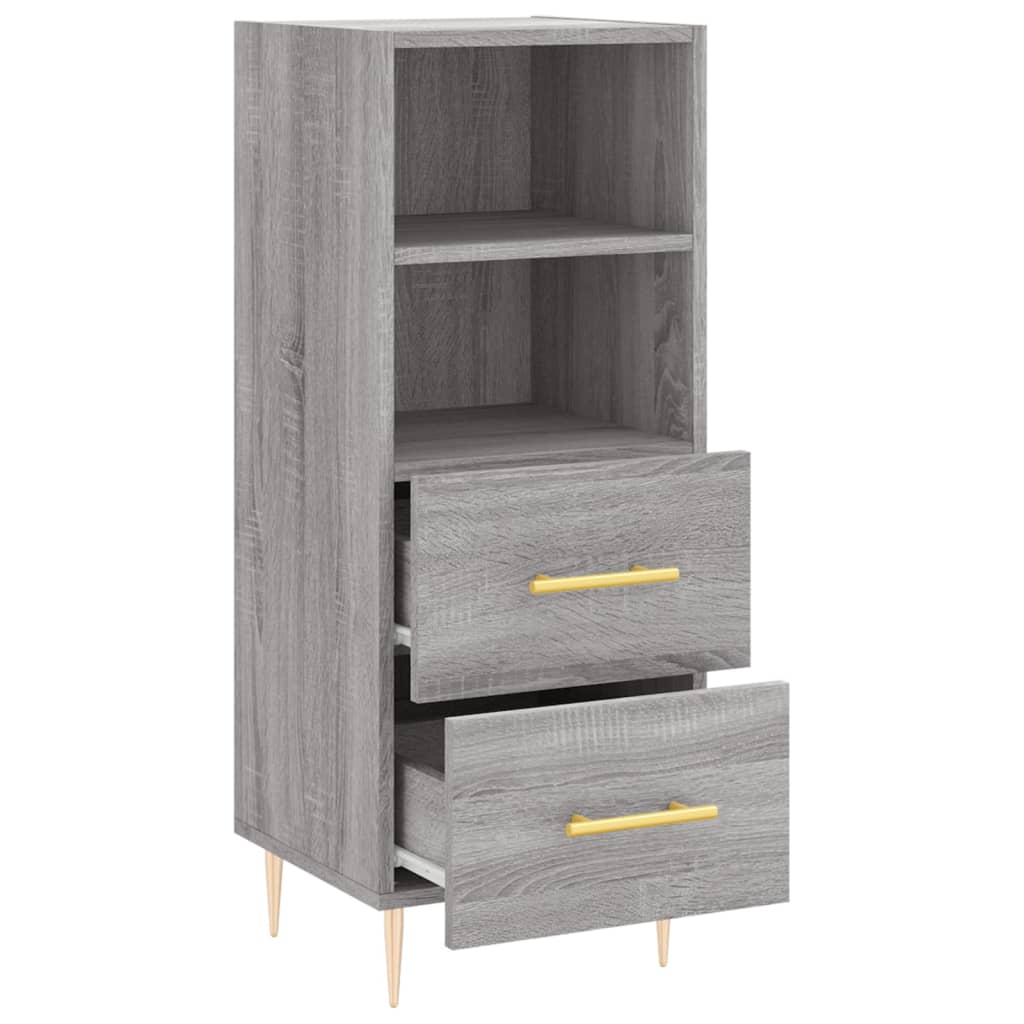 Sonoma graues Sideboard 34,5x34x90 cm Holzwerkstoff