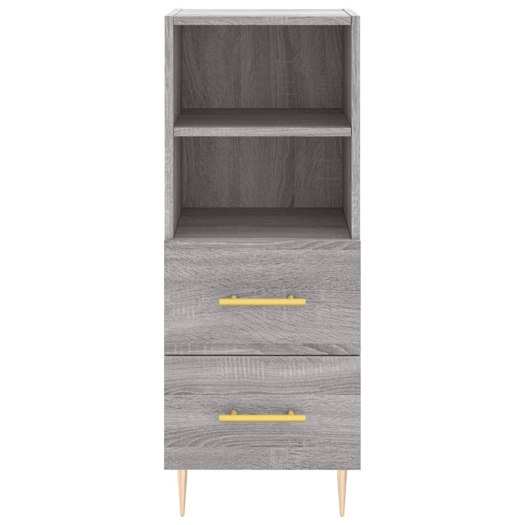 Sonoma graues Sideboard 34,5x34x90 cm Holzwerkstoff