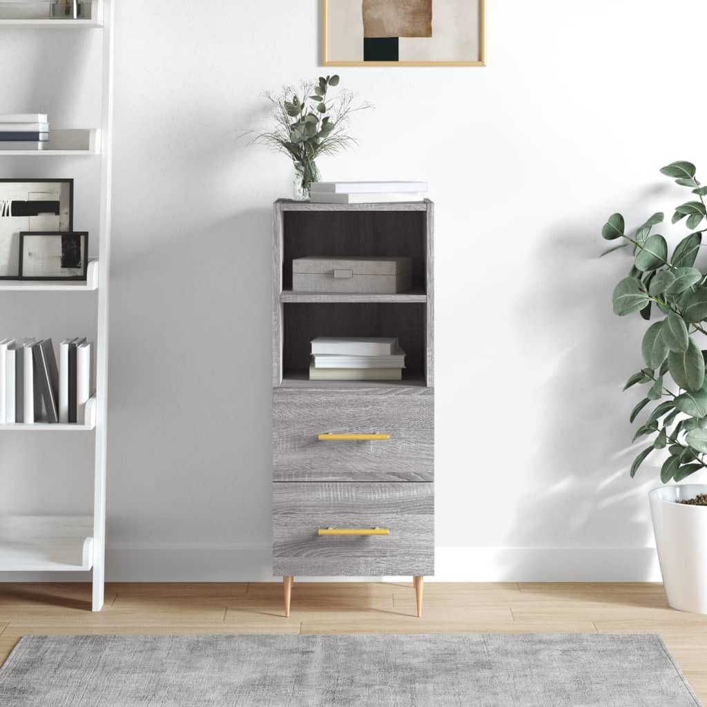 Sonoma gray sideboard 34.5x34x90 cm Engineered wood