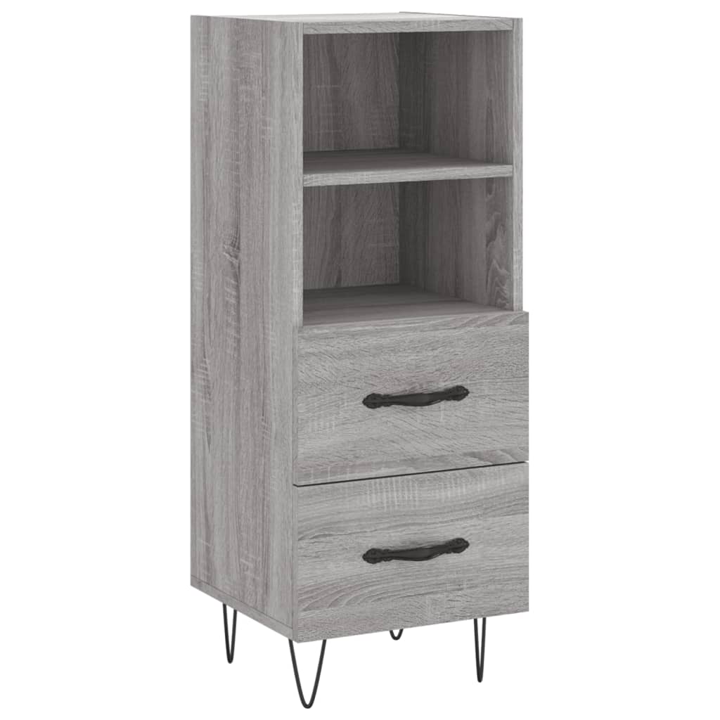 Buffet Sonoma gris 34,5x34x90 cm Bois d'ingénierie