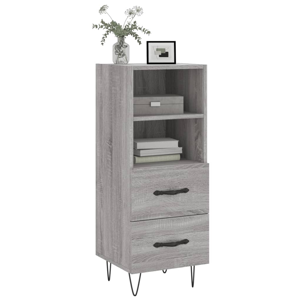 Buffet Sonoma gris 34,5x34x90 cm Bois d'ingénierie