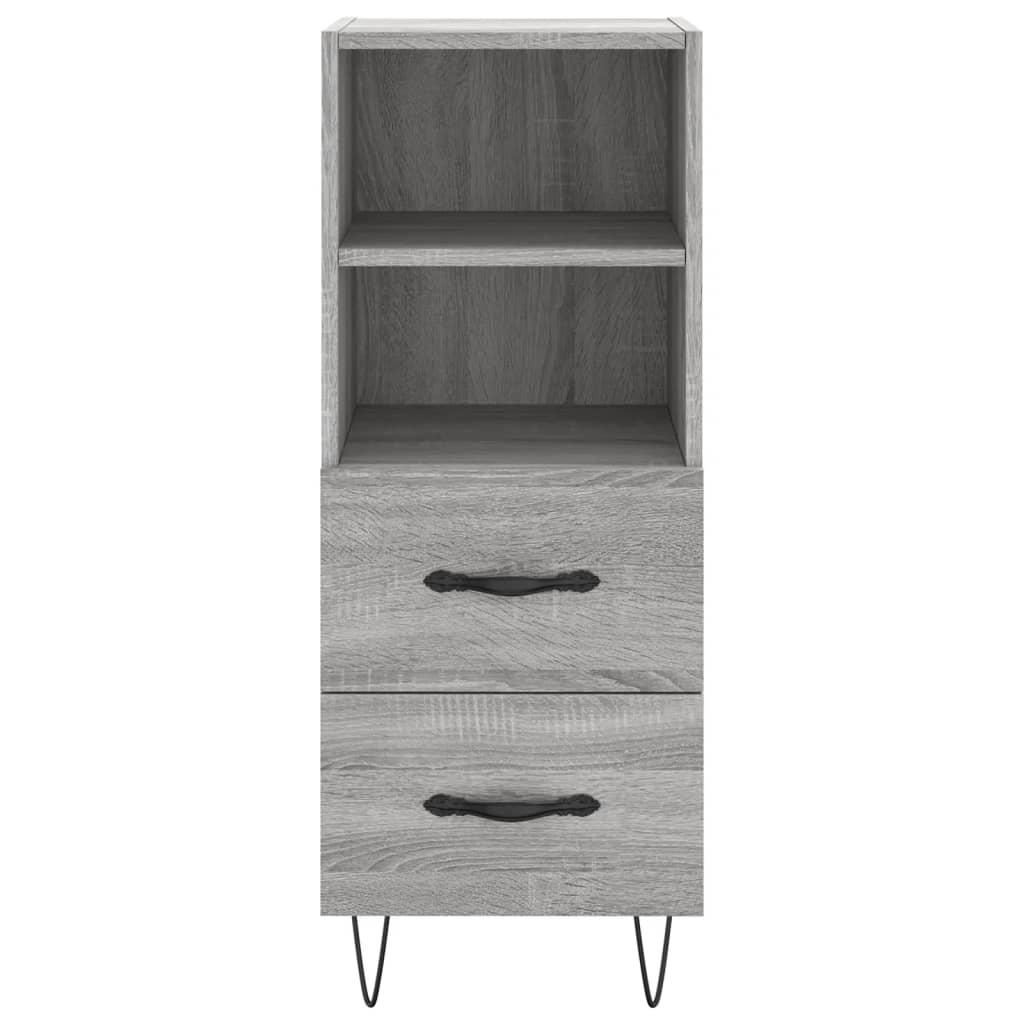 Buffet Sonoma gris 34,5x34x90 cm Bois d'ingénierie