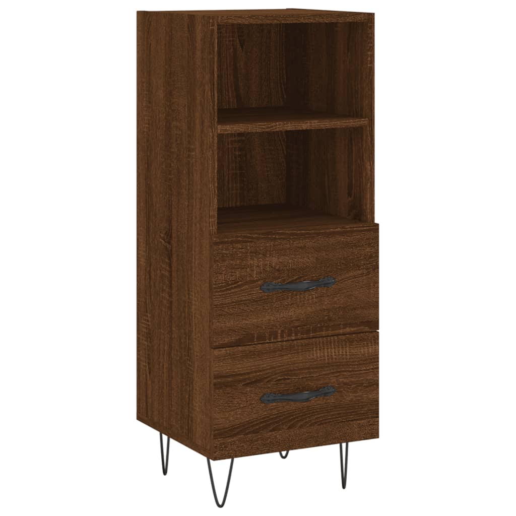 Buffet Chêne marron 34,5x34x90 cm Bois d'ingénierie