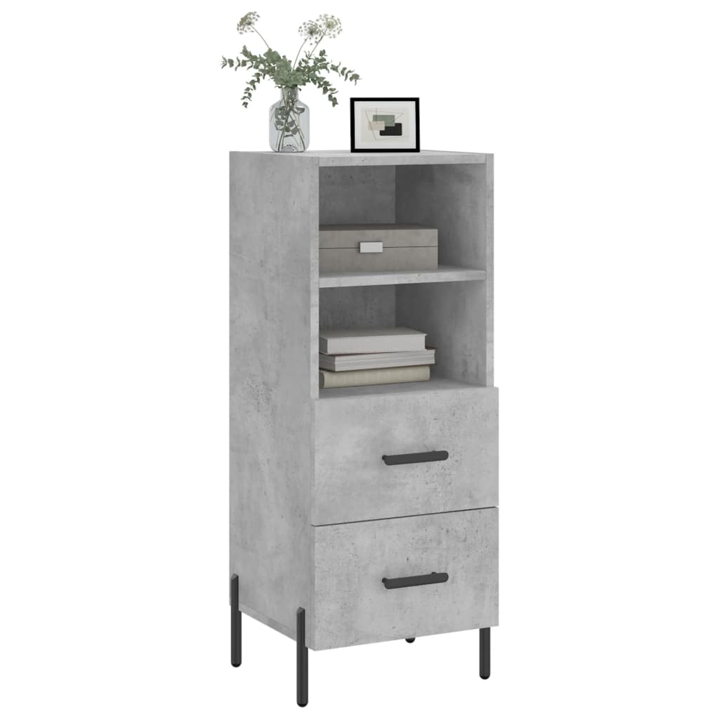 Concrete Grey Sideboard 34.5x34x90 cm Engineered Wood