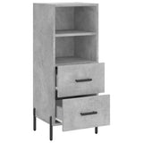 Buffet Gris béton 34,5x34x90 cm Bois d'ingénierie