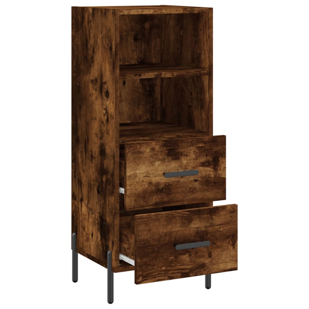 Buffet Chêne fumé 34,5x34x90 cm Bois d'ingénierie