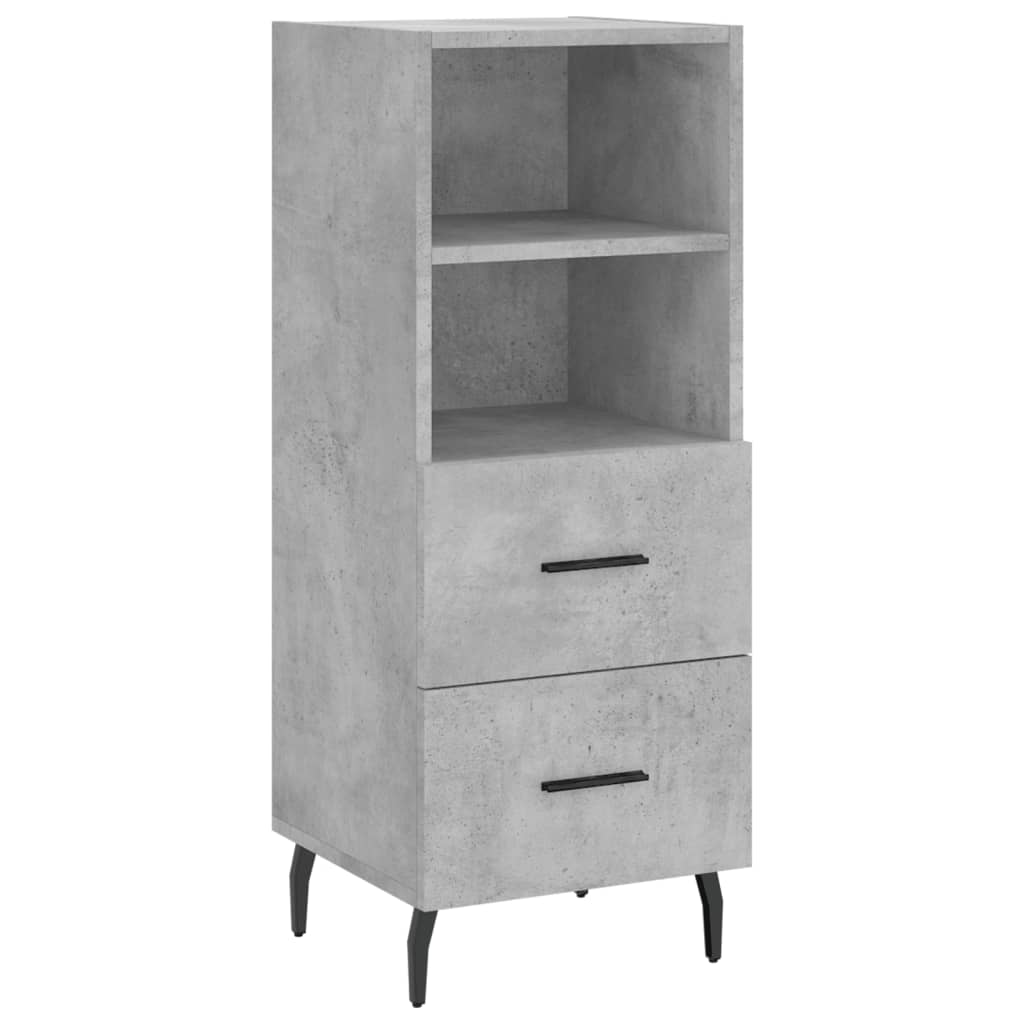 Concrete Grey Sideboard 34.5x34x90 cm Engineered Wood