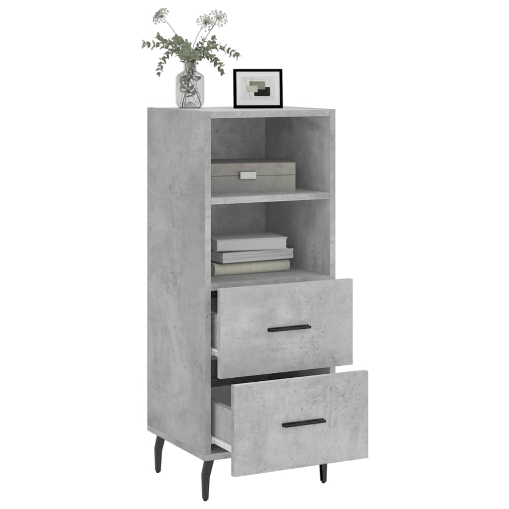 Concrete Grey Sideboard 34.5x34x90 cm Engineered Wood