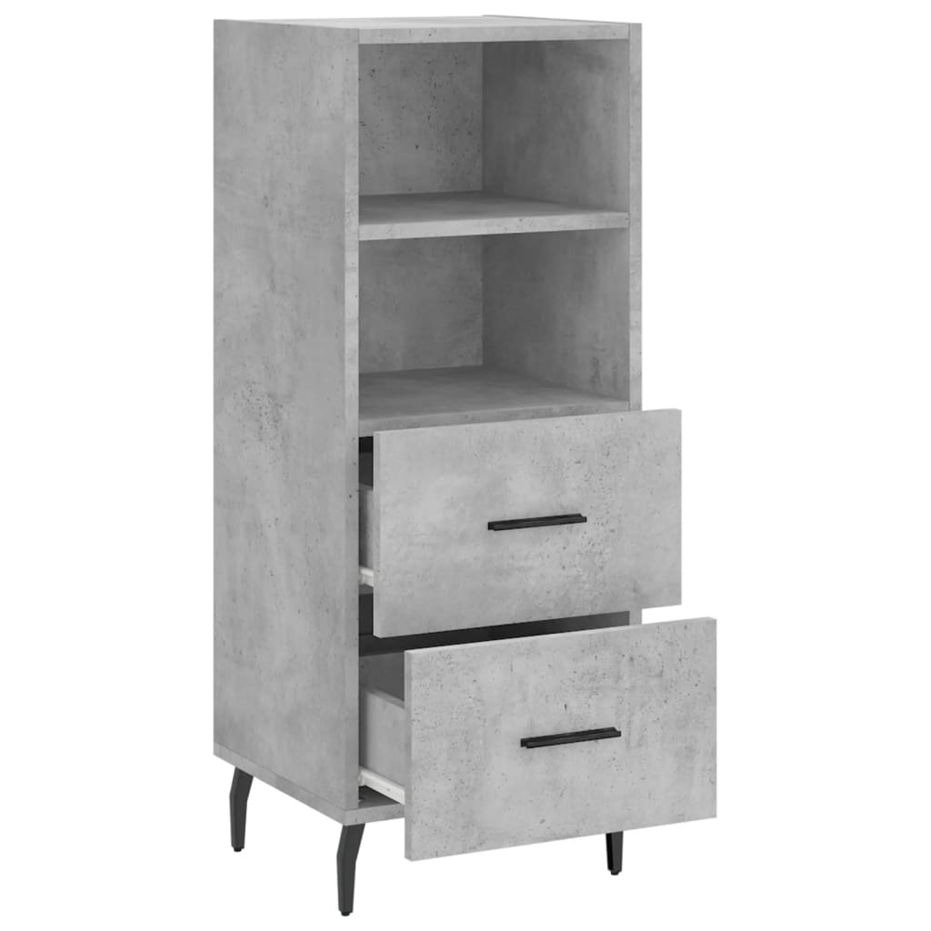 Concrete Grey Sideboard 34.5x34x90 cm Engineered Wood