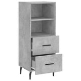 Concrete Grey Sideboard 34.5x34x90 cm Engineered Wood