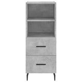 Concrete Grey Sideboard 34.5x34x90 cm Engineered Wood