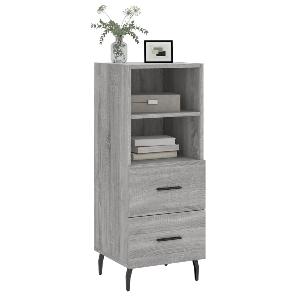 Sonoma graues Sideboard 34,5x34x90 cm Holzwerkstoff