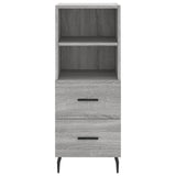 Sonoma graues Sideboard 34,5x34x90 cm Holzwerkstoff