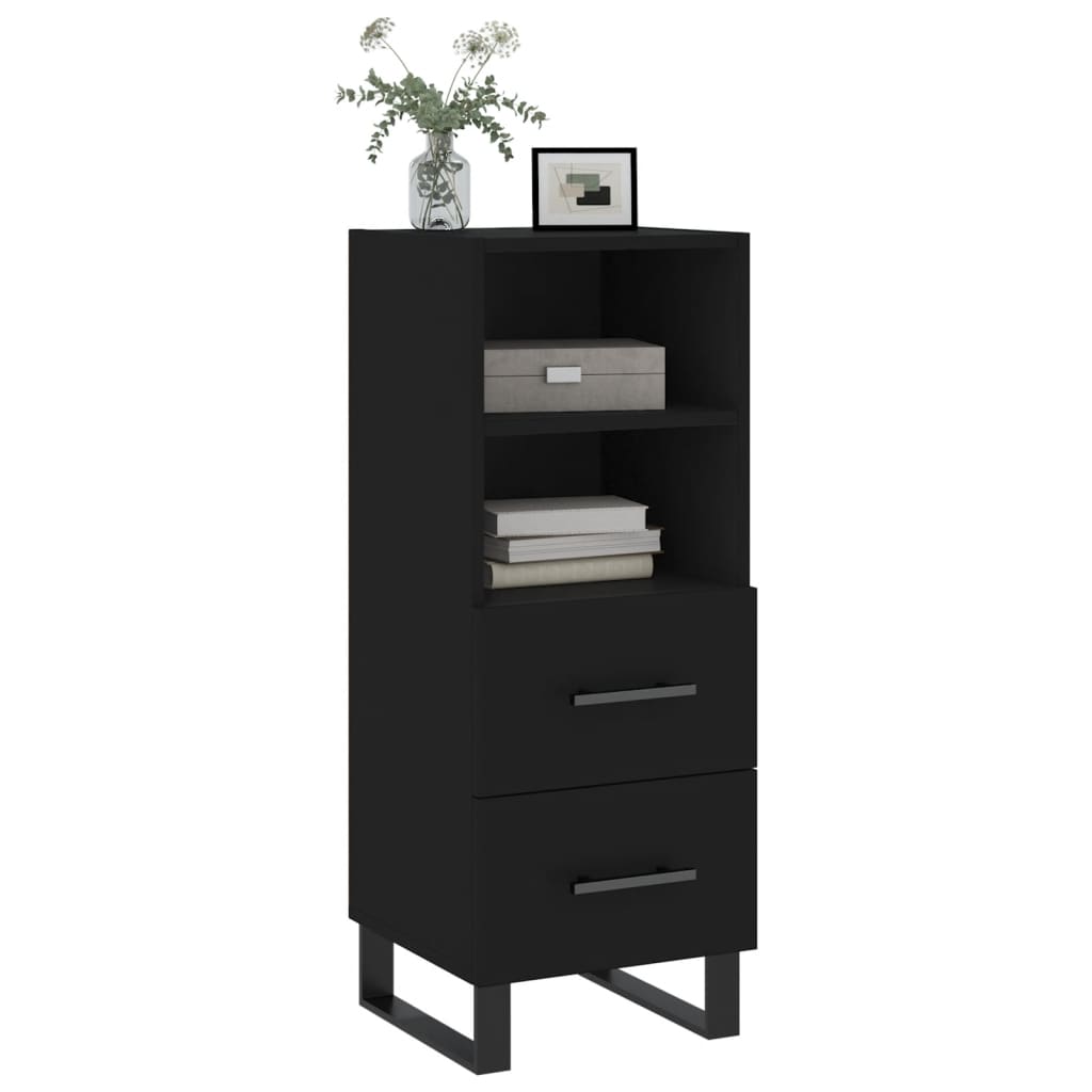 Black Sideboard 34.5x34x90 cm Engineered Wood