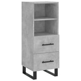 Concrete Grey Sideboard 34.5x34x90 cm Engineered Wood