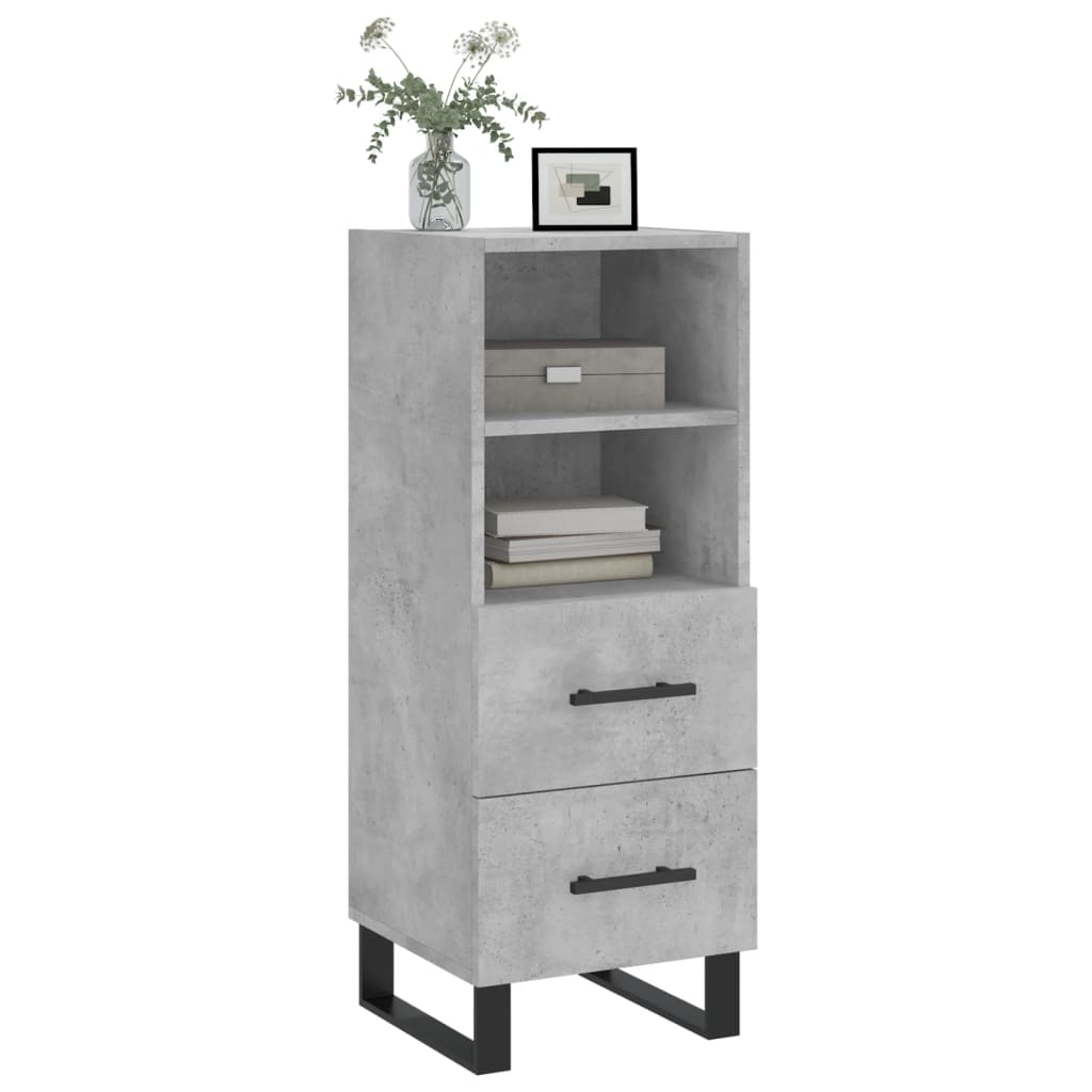 Concrete Grey Sideboard 34.5x34x90 cm Engineered Wood