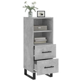 Concrete Grey Sideboard 34.5x34x90 cm Engineered Wood